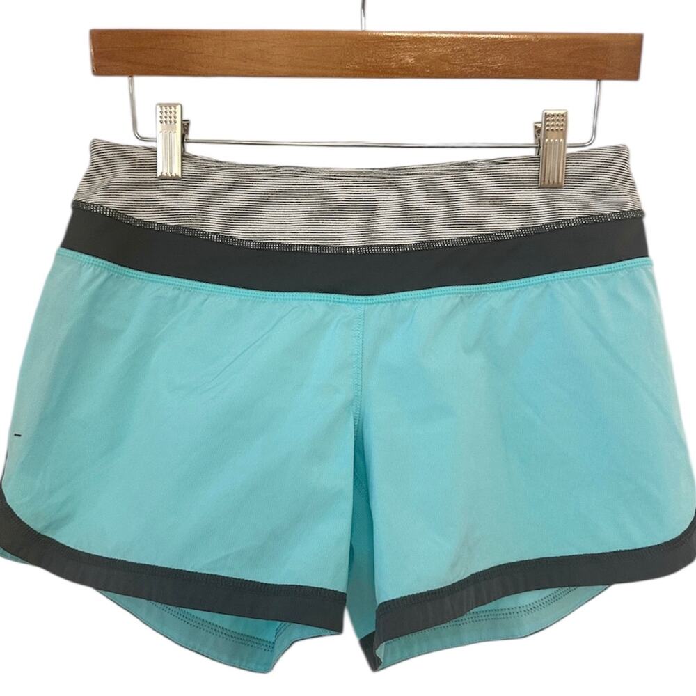 LULULEMON Blue & Gray Running Workout Yoga Shorts – Size 4